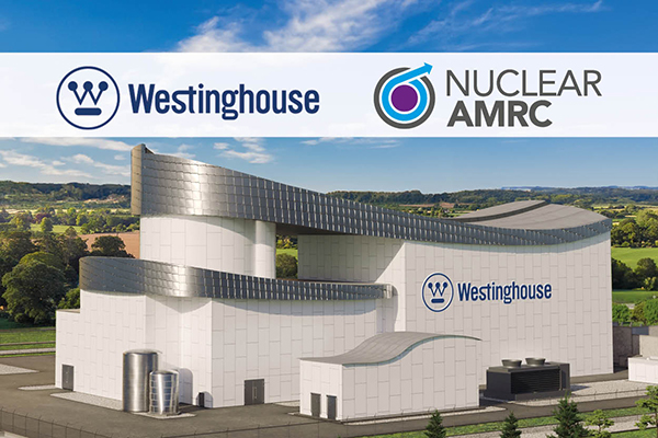 Westinghouse AP300 SMR with Westinghouse and Nuclear AMRC logos